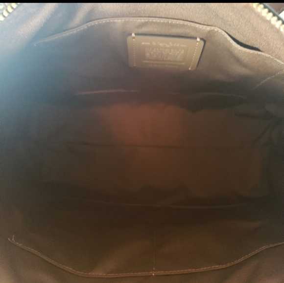 New Coach Zip Top Tote In Signature Canvas khaki nwt - Picture 6 of 11